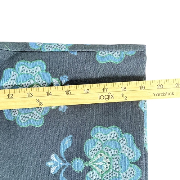 Loft Blue Floral Damask Pencil Short Skirt Women Size 10‎ Preppy Office Feminine - Picture 9 of 9